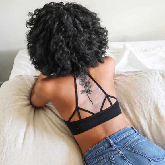 Lace Sheer Mesh Bralette Bra Flower Blossom - Picture 2 of 7